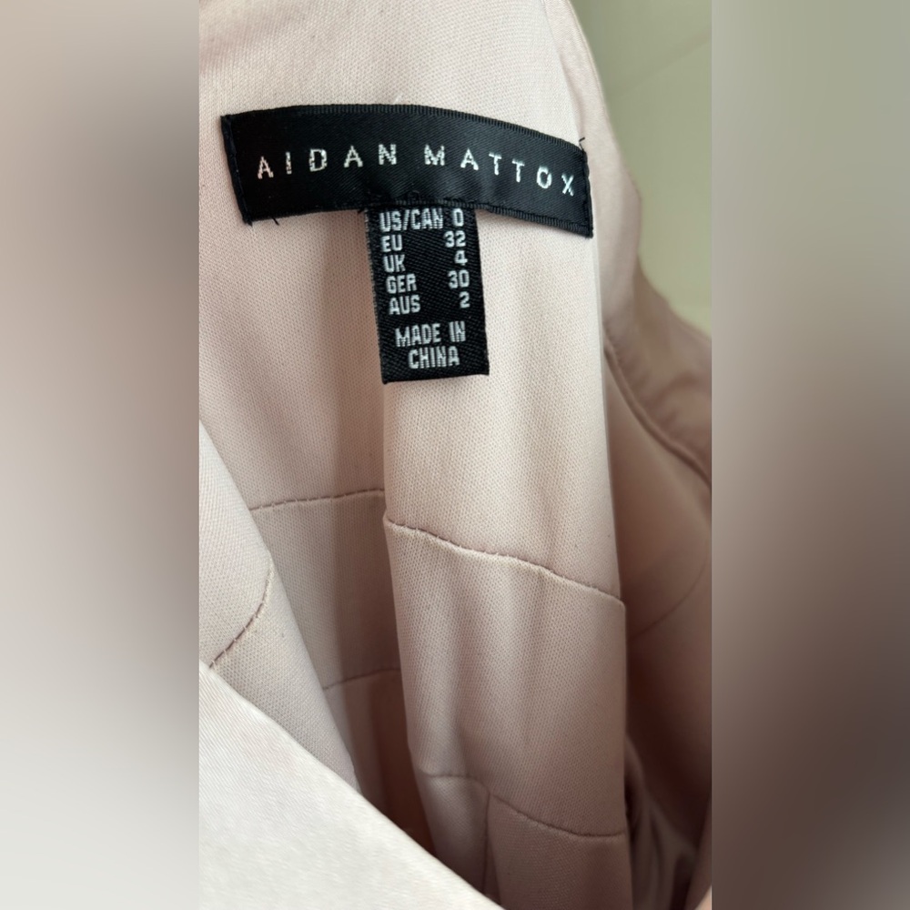 Aidan Mattox Blush Beaded Evening Gown 0 - Picture 5 of 5